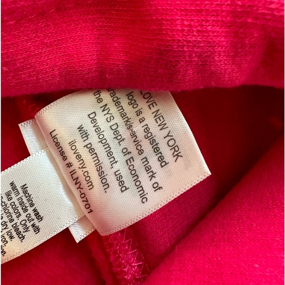 I LOVE NY Size S~ Hoodie Official Sweatshirt Hot Pink Top Shirt ~NYC - Picture 4 of 8
